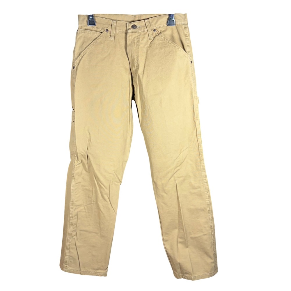 Wrangler Mens Carpenter Pants Tan Khaki Relaxed Fit Cotton 94LSWAO 29x30 NWT